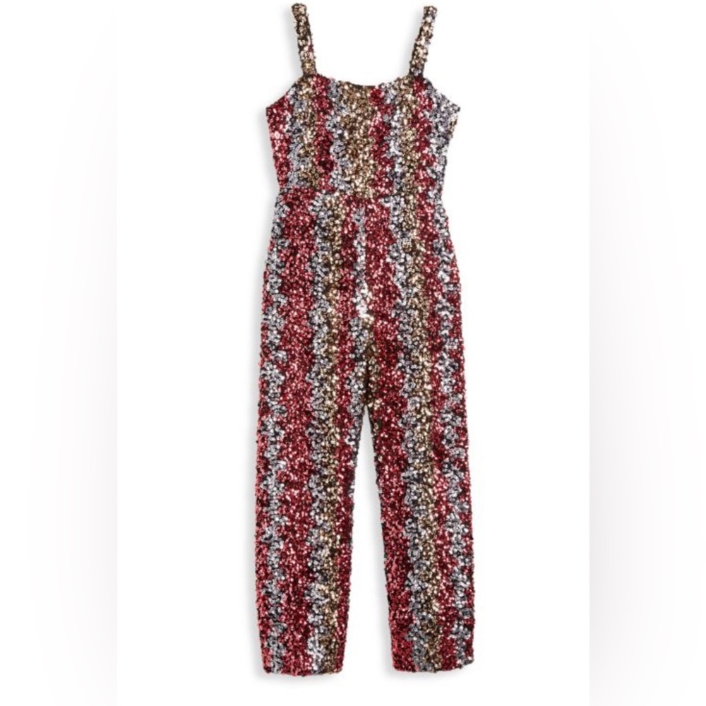 Bardot Junior Multicolor Sequin Jumpsuit – Size 10